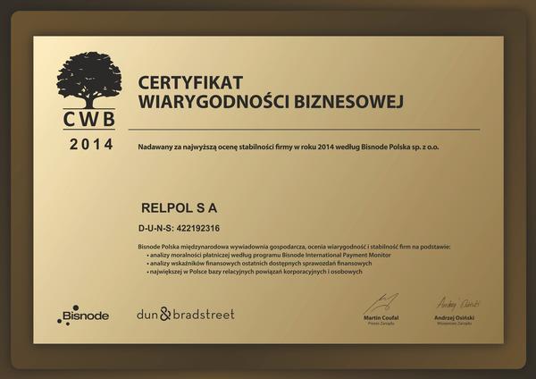 Certyfikat WB PL